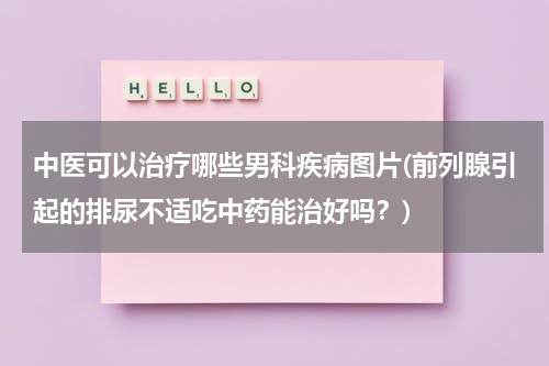 中医可以治疗哪些男科疾病图片(前列腺引起的排尿不适吃中药能治好吗？)