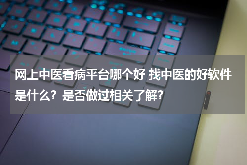网上中医看病平台哪个好 找中医的好软件是什么？是否做过相关了解？