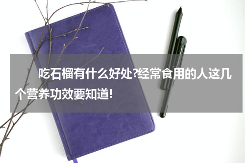 　　吃石榴有什么好处?经常食用的人这几个营养功效要知道!